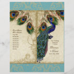 Peacock & Feather Elegant Matching Wedding Program<br><div class="desc">SÉLECTION DU PAPIER : Cette opération arrive à plat et se déplie. Vous devrez le plier en deux. La plupart des imprimeries le feront pour un coût très minime, ou vous pouvez le faire vous-même. À moins que vous ne prévoyez d'avoir une partition professionnelle d'imprimerie et plier cette NE COMMANDEZ...</div>