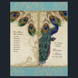 Peacock & Feather Elegant Matching Wedding Program<br><div class="desc">SÉLECTION DU PAPIER : Cette opération arrive à plat et se déplie. Vous devrez le plier en deux. La plupart des imprimeries le feront pour un coût très minime, ou vous pouvez le faire vous-même. À moins que vous ne prévoyez d'avoir une partition professionnelle d'imprimerie et plier cette NE COMMANDEZ...</div>