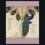 Peacock & Feather Elegant Matching Wedding Program<br><div class="desc">SÉLECTION DU PAPIER : Cette opération arrive à plat et se déplie. Vous devrez le plier en deux. La plupart des imprimeries le feront pour un coût très minime, ou vous pouvez le faire vous-même. À moins que vous ne prévoyez d'avoir une partition professionnelle d'imprimerie et plier cette NE COMMANDEZ...</div>