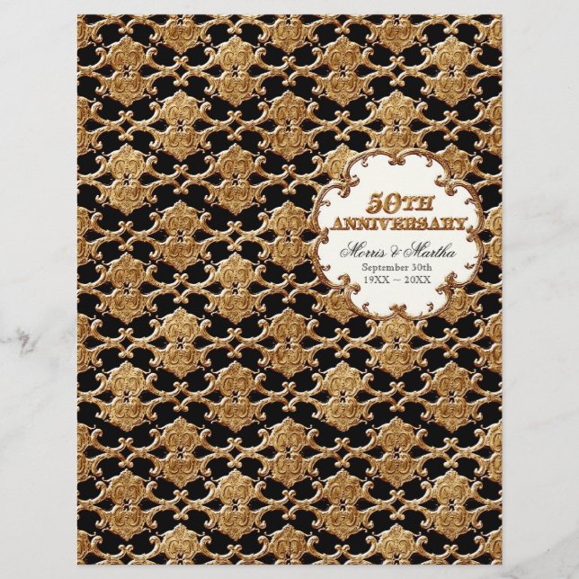 Peacock & Feather Elegant Matching Wedding Program (Devant)