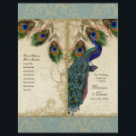 Peacock & Feather Elegant Matching Wedding Program<br><div class="desc">SÉLECTION DU PAPIER : Cette opération arrive à plat et se déplie. Vous devrez le plier en deux. La plupart des imprimeries le feront pour un coût très minime, ou vous pouvez le faire vous-même. À moins que vous ne prévoyez d'avoir une partition professionnelle d'imprimerie et plier cette NE COMMANDEZ...</div>