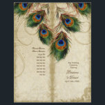 Peacock & Feather Elegant Matching Wedding Program<br><div class="desc">SÉLECTION DU PAPIER : Cette opération arrive à plat et se déplie. Vous devrez le plier en deux. La plupart des imprimeries le feront pour un coût très minime, ou vous pouvez le faire vous-même. À moins que vous ne prévoyez d'avoir une partition professionnelle d'imprimerie et plier cette NE COMMANDEZ...</div>