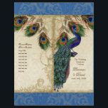 Peacock & Feather Elegant Matching Wedding Program<br><div class="desc">SÉLECTION DU PAPIER : Cette opération arrive à plat et se déplie. Vous devrez le plier en deux. La plupart des imprimeries le feront pour un coût très minime, ou vous pouvez le faire vous-même. À moins que vous ne prévoyez d'avoir une partition professionnelle d'imprimerie et plier cette NE COMMANDEZ...</div>