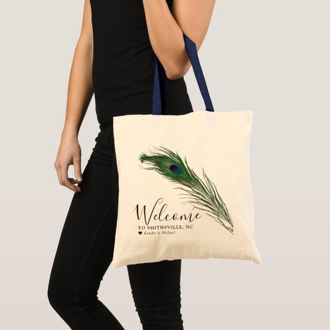 Peacock Feather | Themed Tote Bag (Devant (produit))