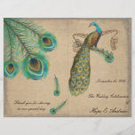 Peacock Feathers Programme de mariage Burnt Edges<br><div class="desc">voir plus vintages produits d'oiseaux paons voir plus vintages produits d'oiseaux Peacock Wedding Invitations Vintage Paisley Peacock Colors or Fuchsia and Lime Paisley Faire-part de mariage -Paisley Peacock Colours Wedding Invitations, RSVP, Save the Date and Direction or Reception Cards. Cartes RSVP & Place Cartes RSVP & Place Cartes Mariages d'oiseaux...</div>