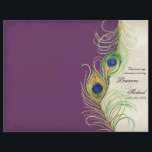Peacock Feathers - Purple, Programme de mariage<br><div class="desc">Ce programme de mariage élégant et sophistiqué allie le meilleur de la tradition et la fraîcheur du contemporain. Livré à vous comme une feuille plate, vous aurez besoin de plier ou de prendre à une imprimante pour avoir marqué et plié. Doté de plumes Peacock stylisées, de couleur pastel, sur une...</div>