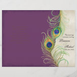 Peacock Feathers - Purple, Programme de mariage<br><div class="desc">Ce programme de mariage élégant et sophistiqué allie le meilleur de la tradition et la fraîcheur du contemporain. Livré à vous comme une feuille plate, vous aurez besoin de plier ou de prendre à une imprimante pour avoir marqué et plié. Doté de plumes Peacock stylisées, de couleur pastel, sur une...</div>