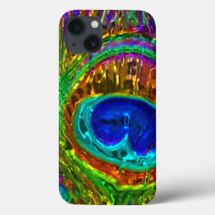 Peacock Feathers Verre Art 1 coque ipad