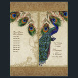 Peacock & Feathers Vintage Gold Look Damask Swirl<br><div class="desc">SÉLECTION DU PAPIER : Cette opération arrive à plat et se déplie. Vous devrez le plier en deux. La plupart des imprimeries le feront pour un coût très minime, ou vous pouvez le faire vous-même. À moins que vous ne prévoyez d'avoir une partition professionnelle d'imprimerie et plier cette NE COMMANDEZ...</div>