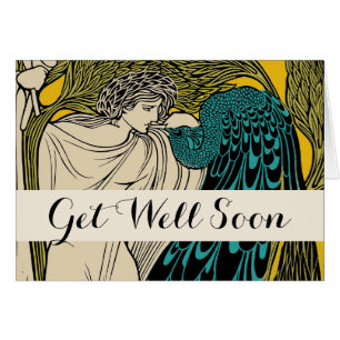 Peacock Fine Art Bird Nouveau