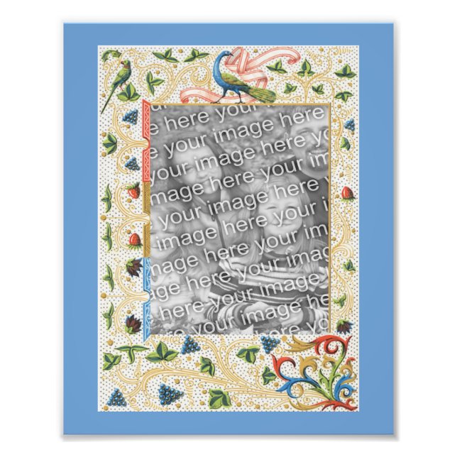 Peacock Fruit Art Modèle Cadre de votre photo (Devant)