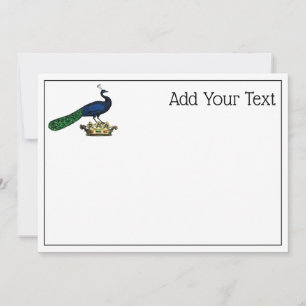 Peacock héraldique Vintage stylisé sur Couronne C