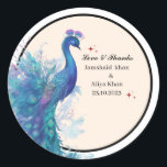 Peacock ilustreé Thankyou faveur Classic Sticker<br><div class="desc">Peacock ilustreated Thankyou faveur Classic Sticker Vous pouvez modifier les détails dans il .best pour vos meilleurs moments. Vous pouvez vérifier ma collection Vintage de mariages paon pour plus d'informations.</div>