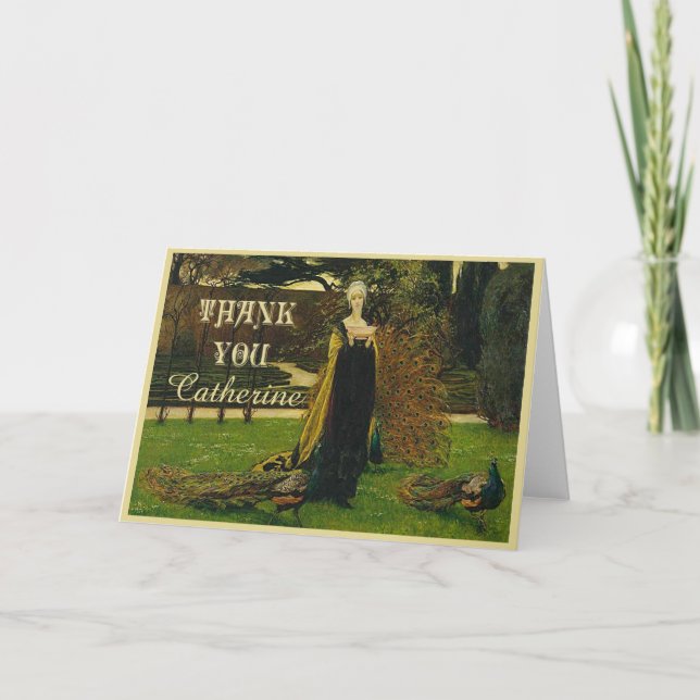 Peacock Lady Carte de remerciements (Devant)