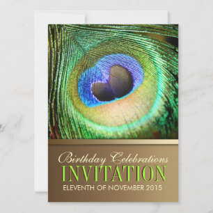Peacock Love Goddess Anniversaire Fête Invitation