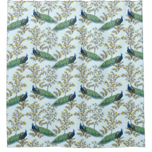 Peacock Motif rideau de douche