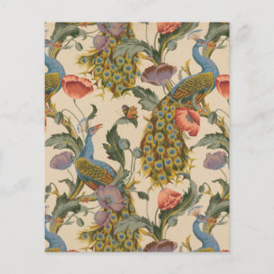 Peacock Motif vintage Art coloré