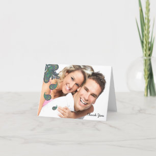 Peacock Paisley Mariage Merci Cartes de notes