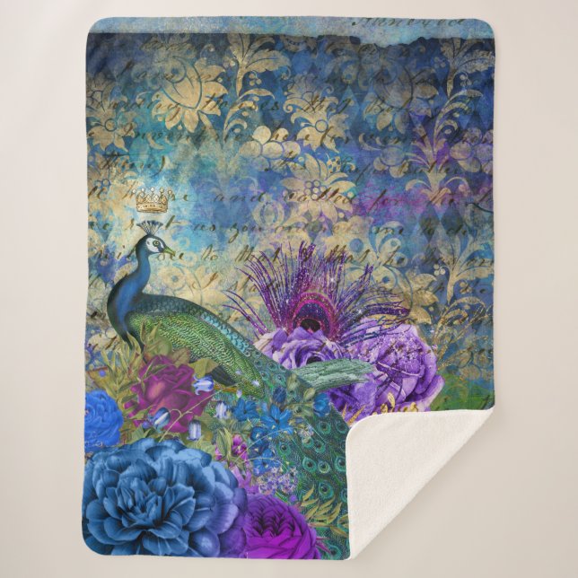 Peacock Peacococks Grande couverture Sherpa (Devant)