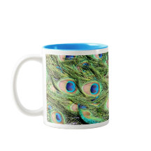 Peacock Plumes café ou tasse de thé Boisson Mug