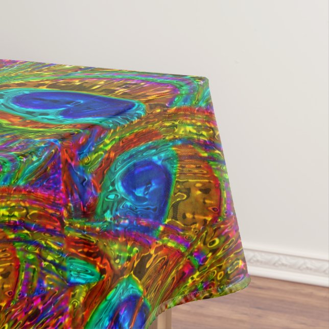 Peacock Plumes Verre Art 1A Nappe (In Situ)