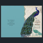 Peacock vintage 5 - Programme de mariage formel<br><div class="desc">Ce programme de mariage devra être plié lorsque vous le recevrez, il est expédié sous forme de feuille plate. Je recommande de l'emmener dans une imprimerie et de les faire marquer et plier pour vous pour ce qui est généralement un coût très nominal. Il y a une touche de fantaisie...</div>