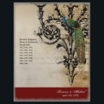 Peacock vintage 6 - Programme de mariage élégant<br><div class="desc">Ce programme de mariage élégant et sophistiqué allie le meilleur de la tradition et la fraîcheur du contemporain. Livré à vous comme une feuille plate, vous aurez besoin de plier ou de prendre à une imprimante pour avoir marqué et plié. Cette invitation moderne et sophistiquée a un charme vintage contemporain...</div>