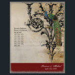Peacock vintage 6 - Programme de mariage élégant<br><div class="desc">Ce programme de mariage élégant et sophistiqué allie le meilleur de la tradition et la fraîcheur du contemporain. Livré à vous comme une feuille plate, vous aurez besoin de plier ou de prendre à une imprimante pour avoir marqué et plié. Cette invitation moderne et sophistiquée a un charme vintage contemporain...</div>