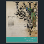 Peacock vintage 6 - Programme de mariage élégant<br><div class="desc">Ce programme de mariage élégant et sophistiqué allie le meilleur de la tradition et la fraîcheur du contemporain. Livré à vous comme une feuille plate, vous aurez besoin de plier ou de prendre à une imprimante pour avoir marqué et plié. PALETTE DE COULEUR : turquoise, bleu aqua, tan mocha &...</div>