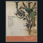 Peacock vintage 6 - Programme de mariage élégant<br><div class="desc">Ce programme de mariage élégant et sophistiqué allie le meilleur de la tradition et la fraîcheur du contemporain. Livré à vous comme une feuille plate, vous aurez besoin de plier ou de prendre à une imprimante pour avoir marqué et plié. Cette invitation moderne et sophistiquée a un charme vintage contemporain...</div>