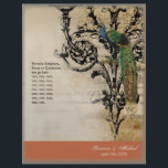 Peacock vintage 6 - Programme de mariage élégant<br><div class="desc">Ce programme de mariage élégant et sophistiqué allie le meilleur de la tradition et la fraîcheur du contemporain. Livré à vous comme une feuille plate, vous aurez besoin de plier ou de prendre à une imprimante pour avoir marqué et plié. Cette invitation moderne et sophistiquée a un charme vintage contemporain...</div>