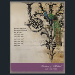 Peacock vintage 6 - Programme de mariage élégant<br><div class="desc">Ce programme de mariage élégant et sophistiqué allie le meilleur de la tradition et la fraîcheur du contemporain. Livré à vous comme une feuille plate, vous aurez besoin de plier ou de prendre à une imprimante pour avoir marqué et plié. Cette invitation moderne et sophistiquée a un charme vintage contemporain...</div>