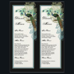 Peacock vintage, Plumes, 2 up, Menu du dîner<br><div class="desc">Ce menu élégant et sophistiqué pour le dîner Mariage allie le meilleur de la tradition et la fraîcheur du contemporain. Ce design d'invitation moderne et sophistiqué a un charme vintage contemporain élégant. Créé avec une sélection d'éléments d'art vintages qui ont été compilés dans un nouveau design par Audrey Jeanne Roberts....</div>