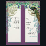 Peacock vintage, Plumes - Programme de mariage<br><div class="desc">Ce programme de mariage élégant et sophistiqué allie le meilleur de la tradition et la fraîcheur du contemporain. Livré à vous comme une feuille plate, vous aurez besoin de plier ou de prendre à une imprimante pour avoir marqué et plié. Cette invitation moderne et sophistiquée a un charme vintage contemporain...</div>