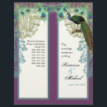 Peacock vintage, Plumes - Programme de mariage<br><div class="desc">Ce programme de mariage élégant et sophistiqué allie le meilleur de la tradition et la fraîcheur du contemporain. Livré à vous comme une feuille plate, vous aurez besoin de plier ou de prendre à une imprimante pour avoir marqué et plié. Cette invitation moderne et sophistiquée a un charme vintage contemporain...</div>