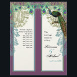 Peacock vintage, Plumes - Programme de mariage<br><div class="desc">Ce programme de mariage élégant et sophistiqué allie le meilleur de la tradition et la fraîcheur du contemporain. Livré à vous comme une feuille plate, vous aurez besoin de plier ou de prendre à une imprimante pour avoir marqué et plié. Cette invitation moderne et sophistiquée a un charme vintage contemporain...</div>