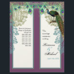 Peacock vintage, Plumes - Programme de mariage<br><div class="desc">Ce programme de mariage élégant et sophistiqué allie le meilleur de la tradition et la fraîcheur du contemporain. Livré à vous comme une feuille plate, vous aurez besoin de plier ou de prendre à une imprimante pour avoir marqué et plié. Cette invitation moderne et sophistiquée a un charme vintage contemporain...</div>
