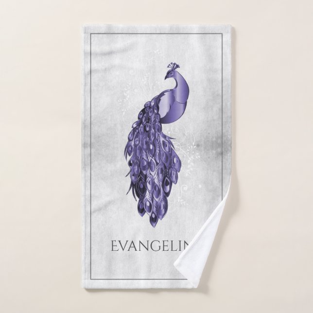 Peacock violet élégant (Serviette à main)