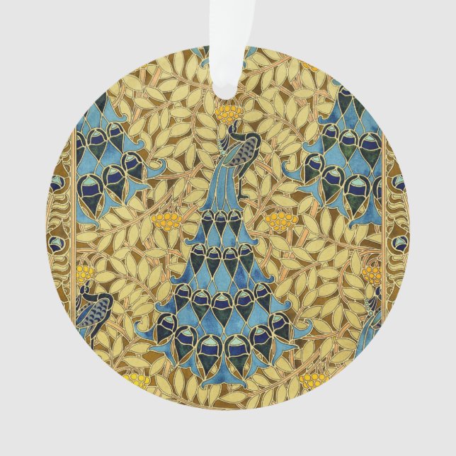 Peacocks Birds Rowan Trees Art Nouveau (devant)