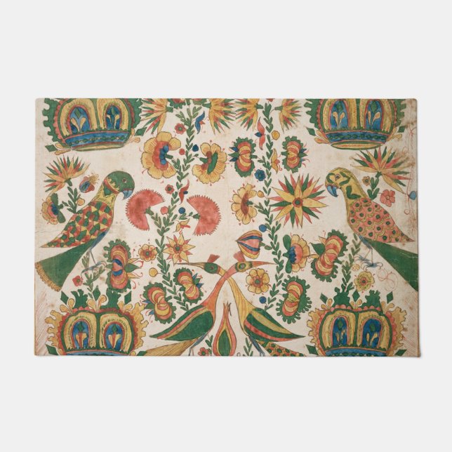 Peacocs et perroquets Tapis d'art Vintage (Devant)