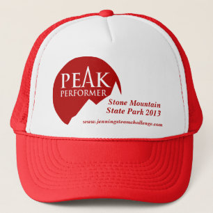 "Peak Performer" signifie logo rouge casquette de