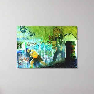 Peaks île graffiti toile enveloppée