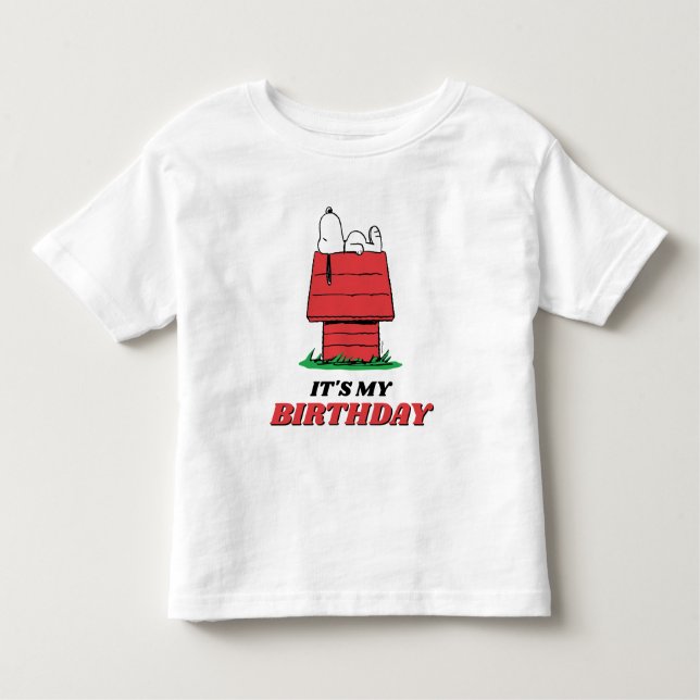 Peanuts Snoopy Dog House Birthday Toddler T-shirt (Devant)