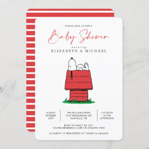Peanuts Snoopy Dog House - Invitation Baby shower