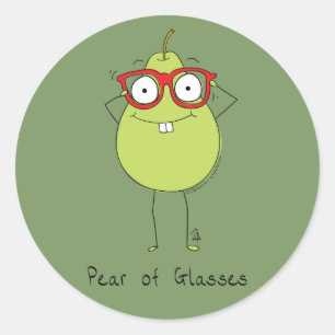 Pear of Glasses mignonne & amusant Sticker
