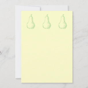 Pear Sketch. Dessin de trait vert clair.