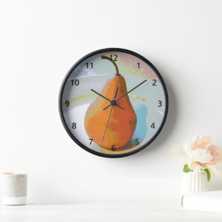 Pear Still Life 1 Mur Horloge