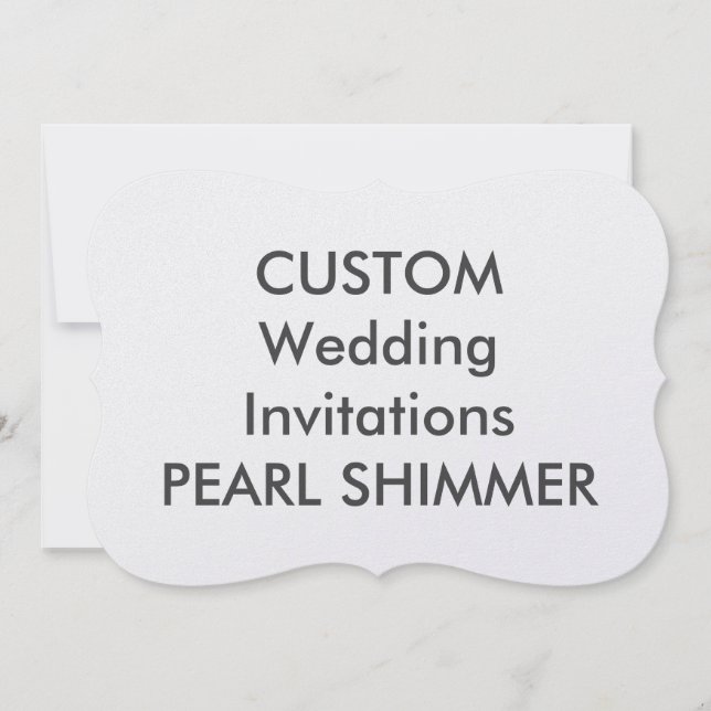 PEARL 110lb 7" x 5" Embrassage mariage invitations (Devant)
