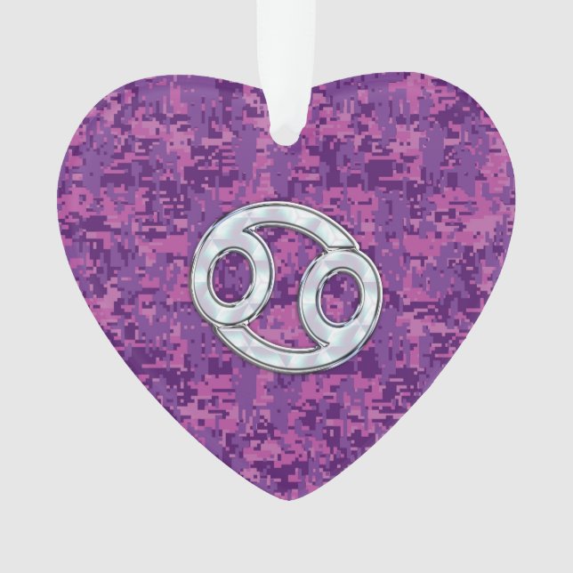 Pearl comme cancer Symbole Zodiaque sur Camo numér (devant)