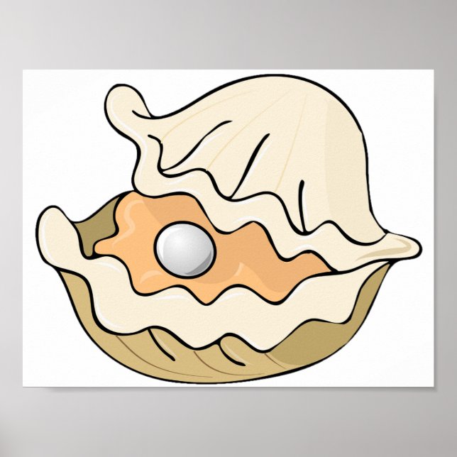 Pearl In An Oyster Poster (Devant)